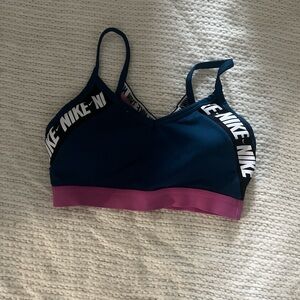 Nike Women's Sports Bra - Navy and Pink
